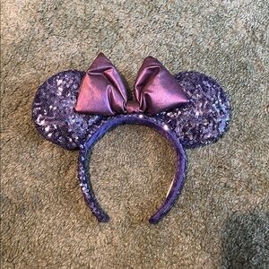 Disney Purple Sequin Minnie Mouse Ears Headband